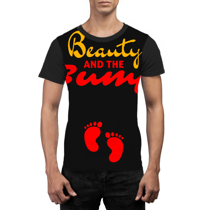 Womens Beauty And The Bump Graphic T-shirt | Artistshot