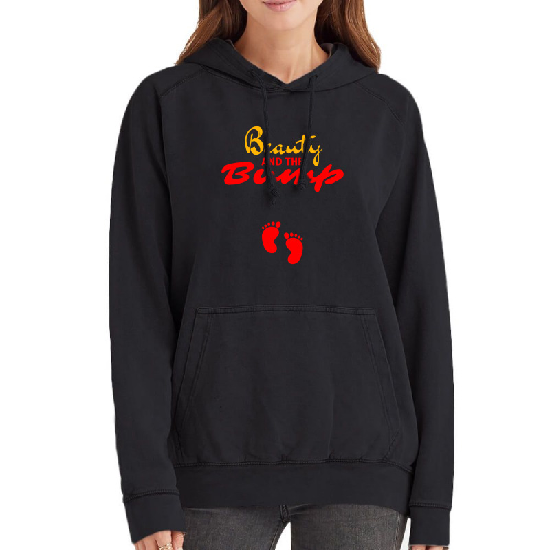 Womens Beauty And The Bump Vintage Hoodie | Artistshot