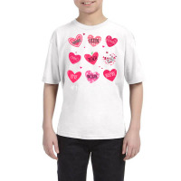 Funny Hearts Teach Love Inspire 1st Grade Teacher Valentines Youth Tee | Artistshot