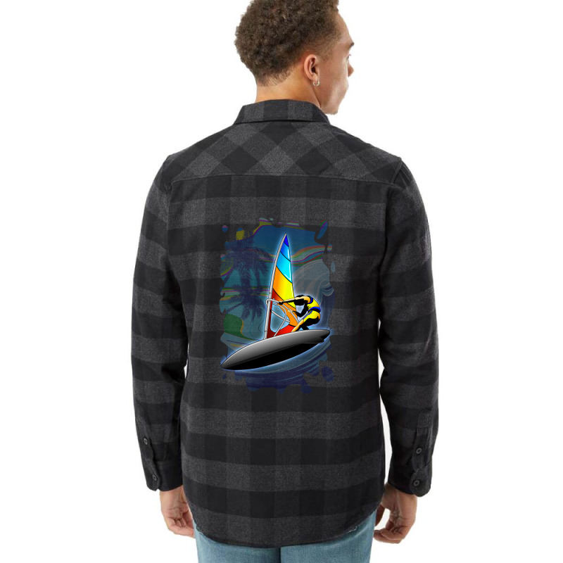 Windsurfer On Ocean Waves Flannel Shirt | Artistshot