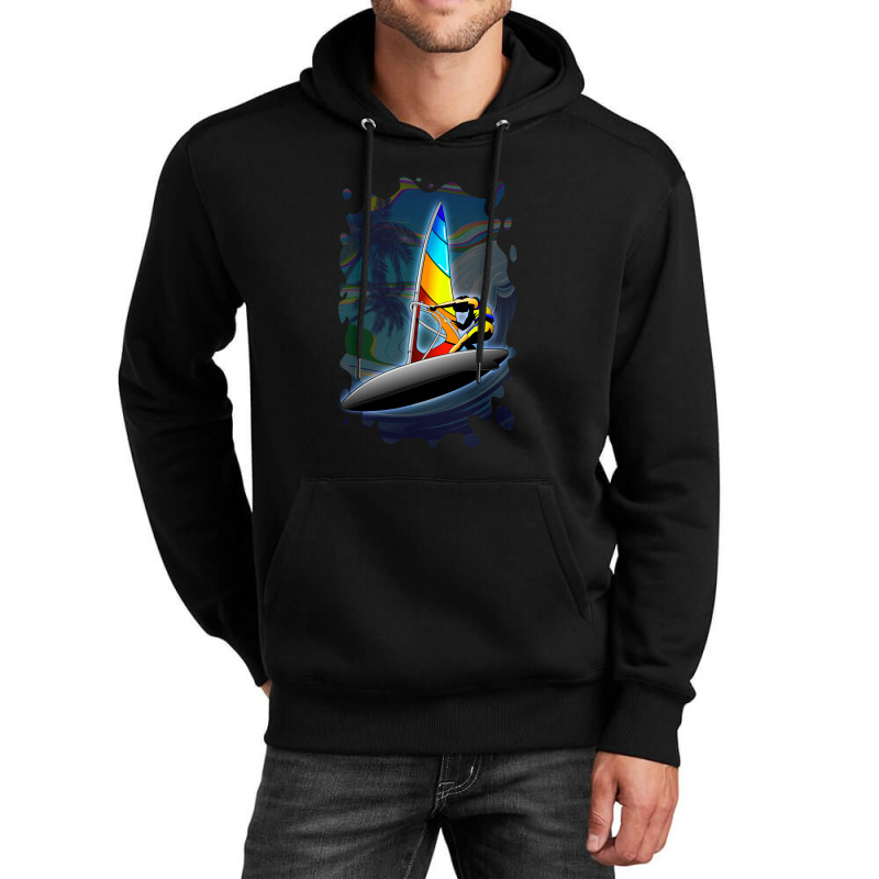 Windsurfer On Ocean Waves Unisex Hoodie | Artistshot