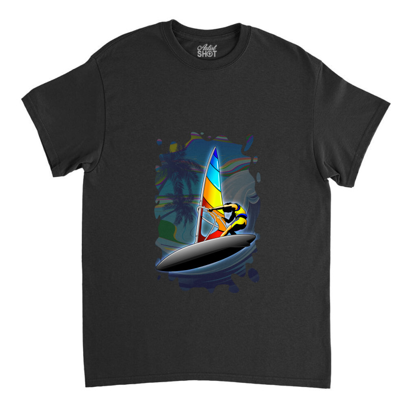 Windsurfer On Ocean Waves Classic T-shirt | Artistshot