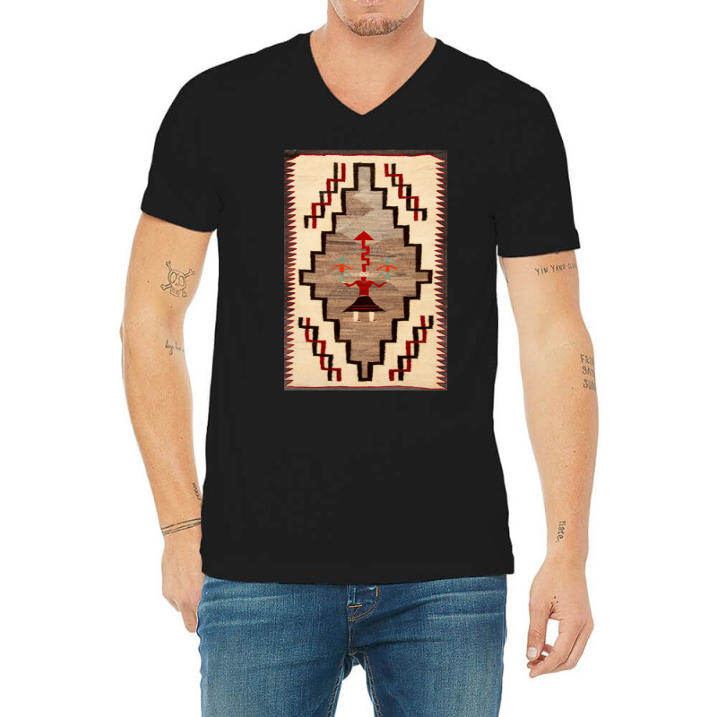 1930 Navajo Pictorial Blanket Classic Tshirt Travel V-neck Tee | Artistshot