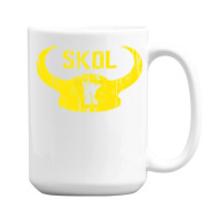 Skol Shirt Nordic Scandinavian Warrior Viking Helmet T Shirt 15 Oz Coffee Mug | Artistshot