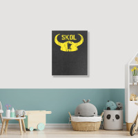 Skol Shirt Nordic Scandinavian Warrior Viking Helmet T Shirt Portrait Canvas Print | Artistshot