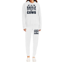 Easily Distracted By Cows Funny Cow Lover Dairy Farmer Quote Tank Top Hoodie & Jogger Set | Artistshot