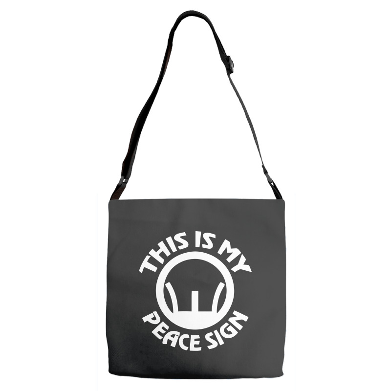 This Is My Peace Sign Adjustable Strap Totes by leodrolic | Artistshot