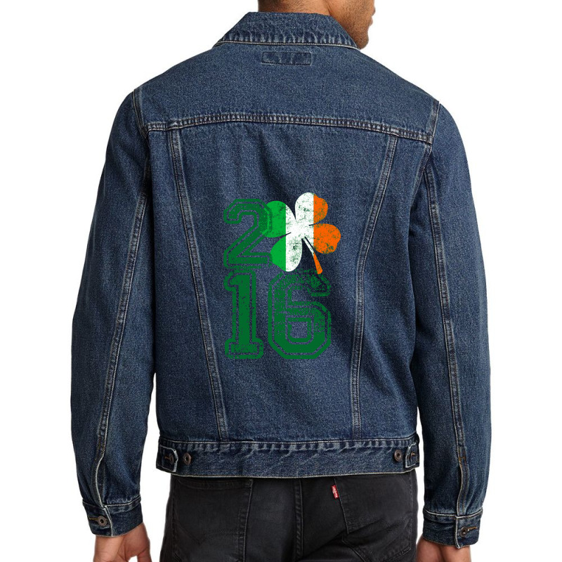 Year 2016 St Patrick's Day Men Denim Jacket | Artistshot