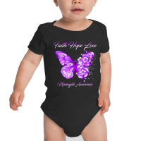 Butterfly Faith Hope Love Meningitis Awareness Tank Top Baby Bodysuit | Artistshot