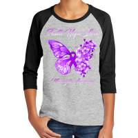 Butterfly Faith Hope Love Meningitis Awareness Tank Top Youth 3/4 Sleeve | Artistshot