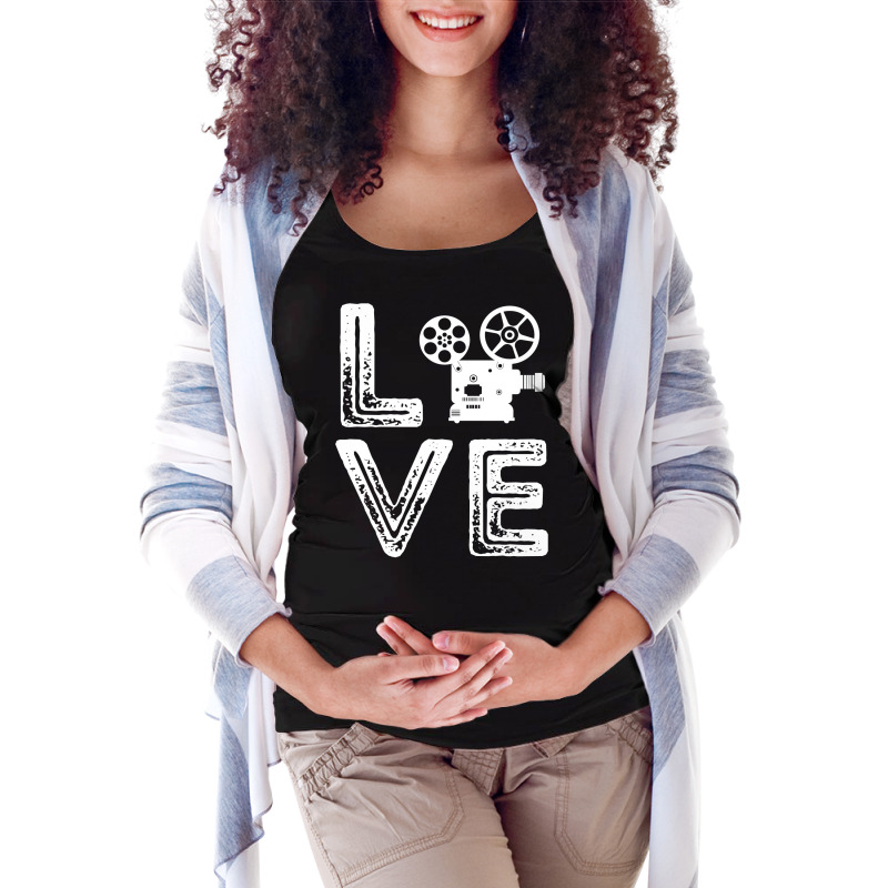 Filmmaker Camera Love Film Producer Cameraman Cinema Lover Classic Cut Maternity Scoop Neck T-shirt by tonakimadosie | Artistshot