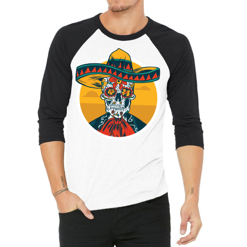 Cinco De Mayo Remera Skeleton Classic Tshirt Tumblr 3/4 Sleeve Shirt by egbomluzyd | Artistshot