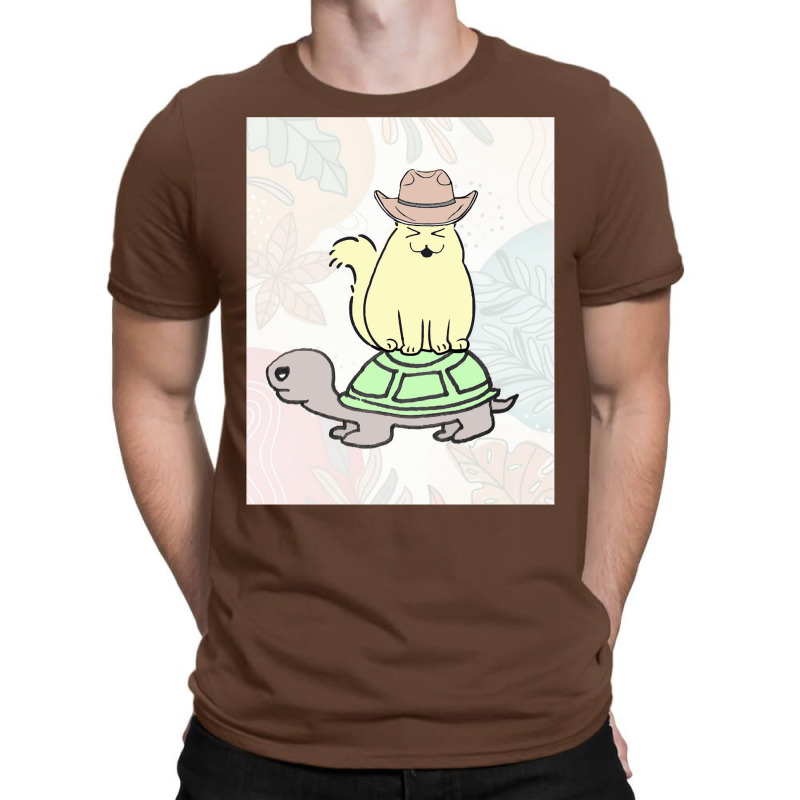 Cowboy Cat Turtle Classic Tshirt Blue T-shirt | Artistshot