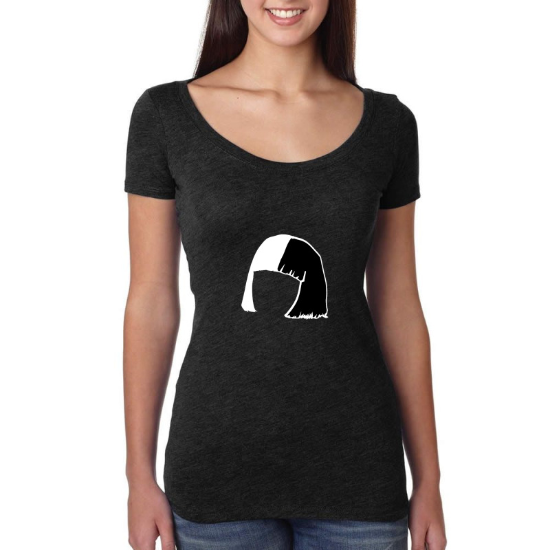 Black And White Hair Women's Triblend Scoop T-shirt by JamesBurges | Artistshot