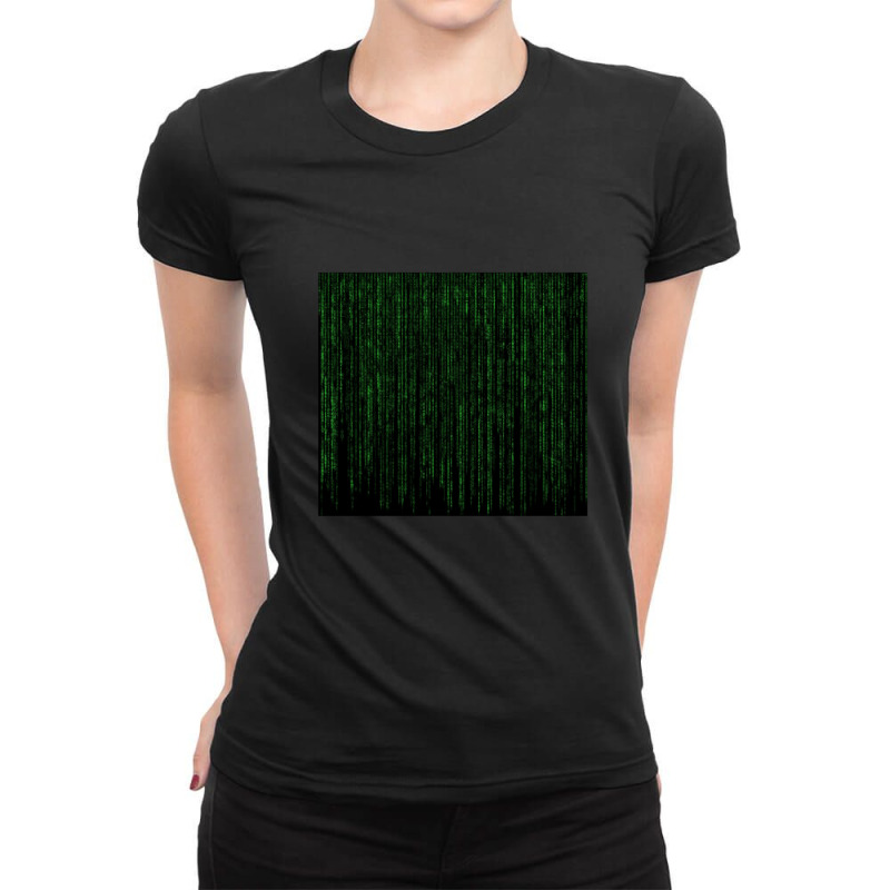 Matrix Code Blanket Matrix Code Throw Blanket Matrix Code Fleece Blank Ladies Fitted T-Shirt by GeorgieUnsicker | Artistshot