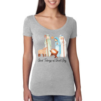 Christmas Glad Tidings Of Great Joy Nativity Christian Jesus Long Slee Women's Triblend Scoop T-shirt | Artistshot