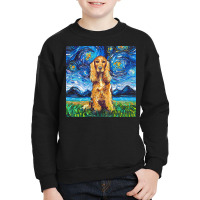 Cocker Spaniel T  Shirt Golden Cocker Spaniel Night T  Shirt Youth Sweatshirt | Artistshot