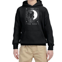 Ta.rot Card Crescent Moon And Cat Graphic T Shirt Youth Hoodie | Artistshot