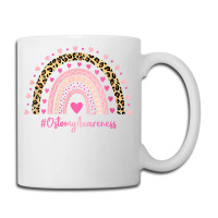 Womens Ostomy Awareness Pink Heart Leopard Rainbow Ostomy Warrior O V Coffee Mug | Artistshot