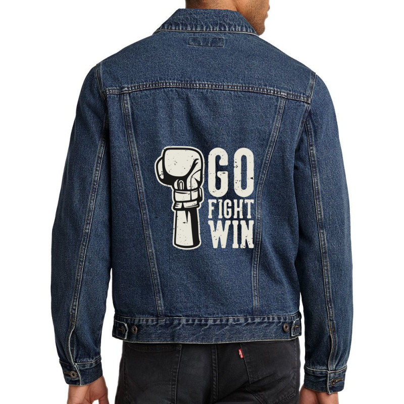 Go Fight Win Men Denim Jacket by JemmaLyna | Artistshot