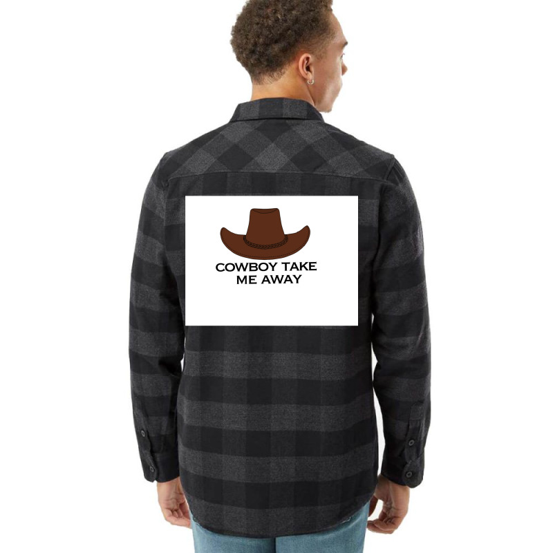 Cowboy Take Me Away Active Tshirt Blue Flannel Shirt by ciklercalaim3 | Artistshot