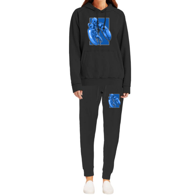 Funny Jumpscare Lobster Meme Blue Crustacean Pullover Hoodie Hoodie & Jogger Set | Artistshot