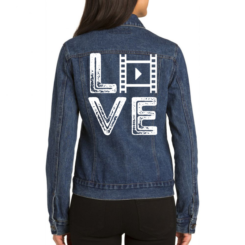 Filmmaker Love Film Producer Film Director Cameraman Classic  Gift Yel Ladies Denim Jacket by nikebakonnuj | Artistshot