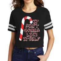 It Ain't Gonna Lick Itself Candy Cane Fun Adult Christmas Sweatshirt Scorecard Crop Tee | Artistshot