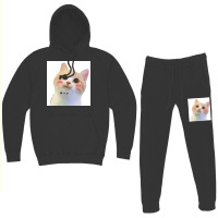 Cat Sayes Hey Poster Travel Hoodie & Jogger Set | Artistshot