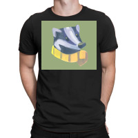 Badger Honey Badger With Scarf Eyesasdaggers Poster T-shirt | Artistshot