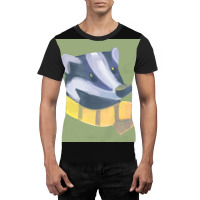 Badger Honey Badger With Scarf Eyesasdaggers Poster Graphic T-shirt | Artistshot