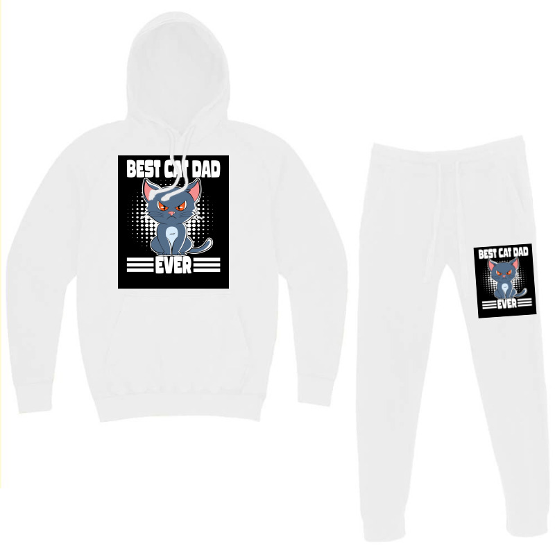 Best Cat Dad Ever Poster Aesthetic Hoodie & Jogger set by caylumjenrri3 | Artistshot