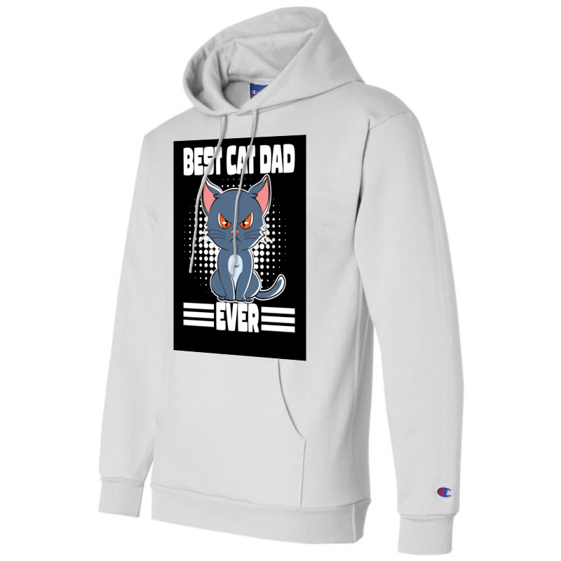 Best Cat Dad Ever Poster Aesthetic Champion Hoodie by caylumjenrri3 | Artistshot