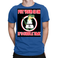 Bjj Put Your Gi On Now Letx27s Cuddle Poster Red T-shirt | Artistshot