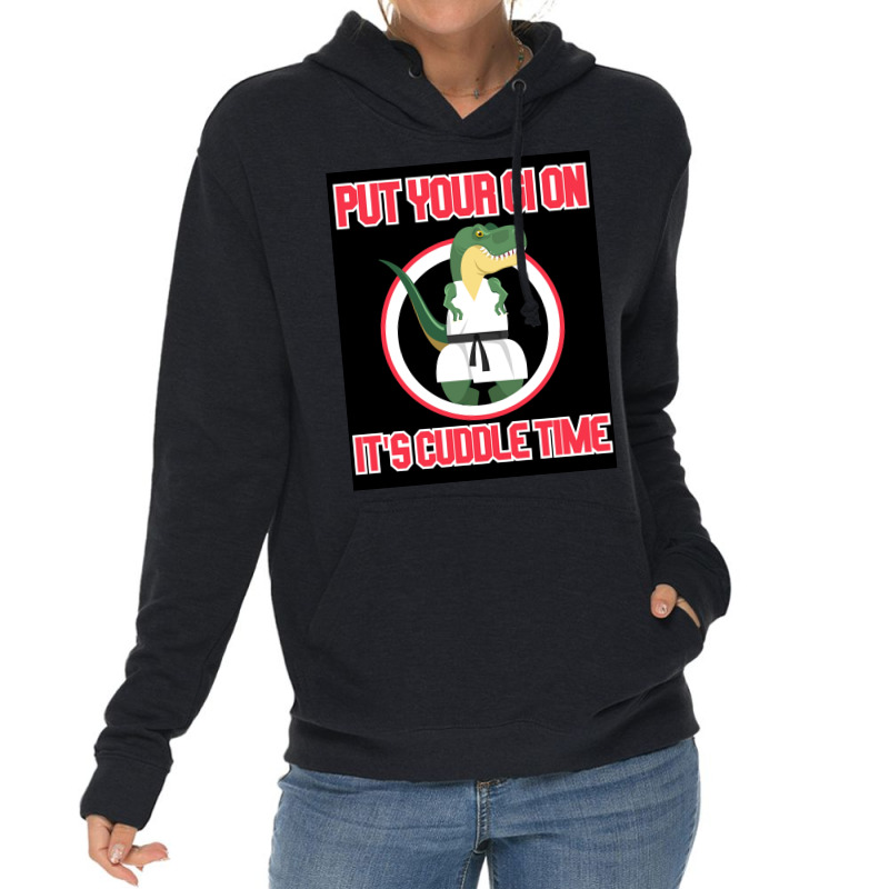 Bjj Put Your Gi On Now Letx27s Cuddle Poster Red Lightweight Hoodie by dergiakcjaj | Artistshot