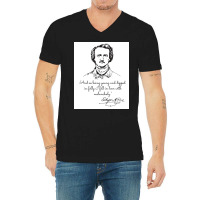 And So Being Young And Dippe Edgar A Poe Poster Retro V-neck Tee | Artistshot