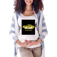 Amsterdam Skyline Cat Poster Cool (1) Maternity Scoop Neck T-shirt | Artistshot