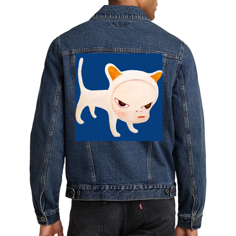 Angry Cat So Scary Vintage Poster Cool Men Denim Jacket | Artistshot