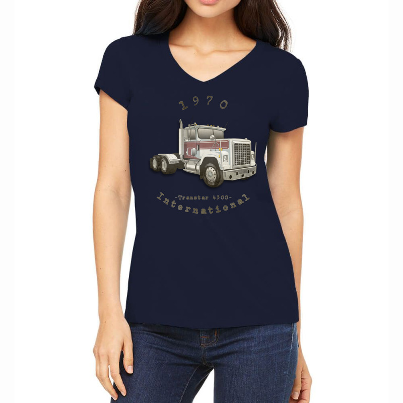 1970 International Transtar 4300 Classic Truck 1 Women's V-Neck T-Shirt by tlhoweyuulil | Artistshot