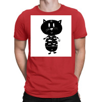 Black And White Cat Nr11 Poster 70s T-shirt | Artistshot