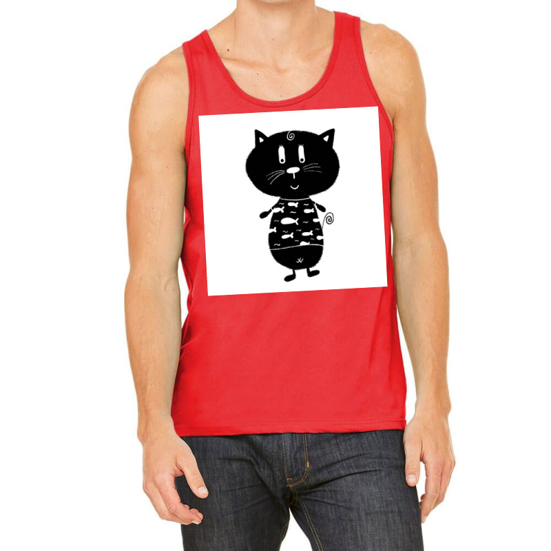 Black And White Cat Nr11 Poster 70s Tank Top | Artistshot