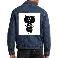 Black And White Cat Nr11 Poster 70s Men Denim Jacket | Artistshot