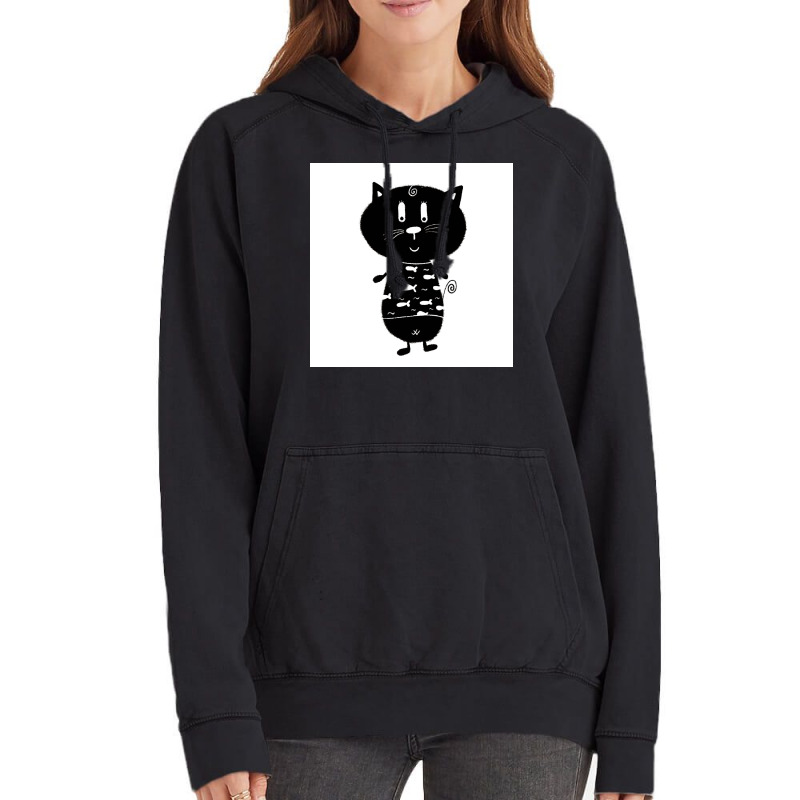 Black And White Cat Nr11 Poster 70s Vintage Hoodie | Artistshot