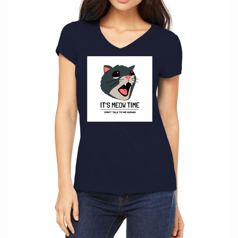 Cat Agile Funny Poster Quote Women's V-Neck T-Shirt by cenonsantoyj | Artistshot