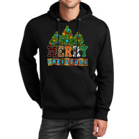 Merry Christmas With Christmas Trees Unisex Hoodie | Artistshot