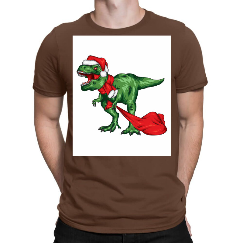 Dinosaur Christmas Funny Poster Girl T-Shirt by dergiakcjaj | Artistshot