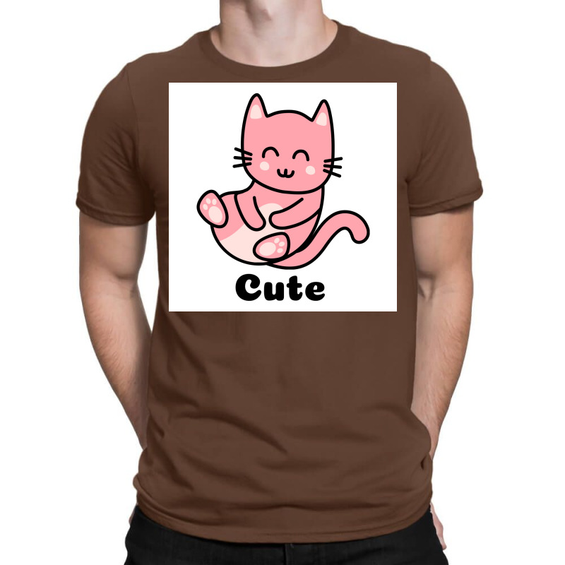 Cat Cartoon Decided Cute Poster Green T-shirt | Artistshot