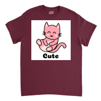 Cat Cartoon Decided Cute Poster Green Classic T-shirt | Artistshot