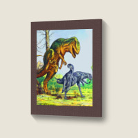 Allosaurus Vs Dryosaurus Poster Nostalgia Portrait Canvas Print | Artistshot