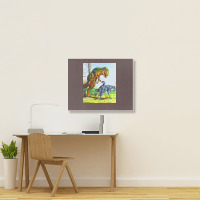 Allosaurus Vs Dryosaurus Poster Nostalgia Landscape Canvas Print | Artistshot